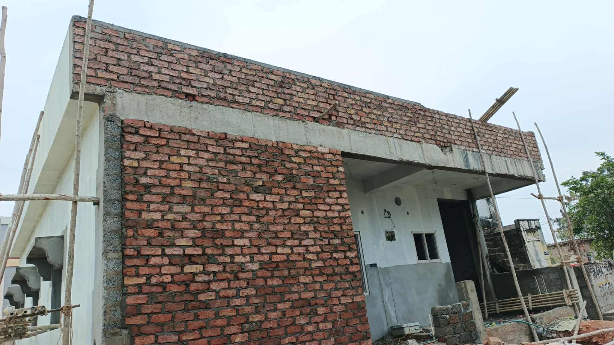 Brick walls going up on the BKK India church building